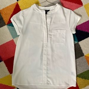 Simply Vera White Cuffed Sleeve Top - Size XS